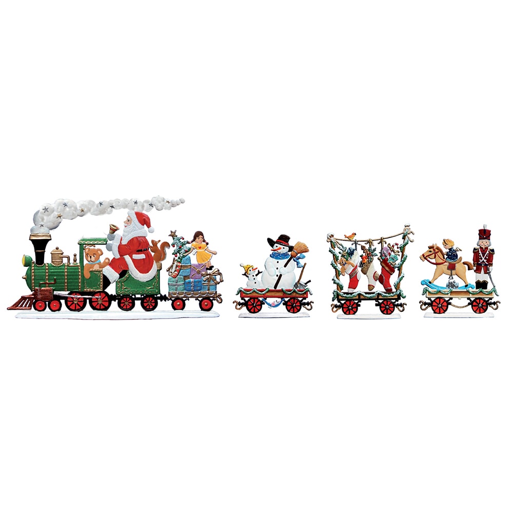 Pewter Christmas Express Trains